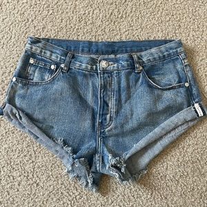 Denim Cheeky Shorts